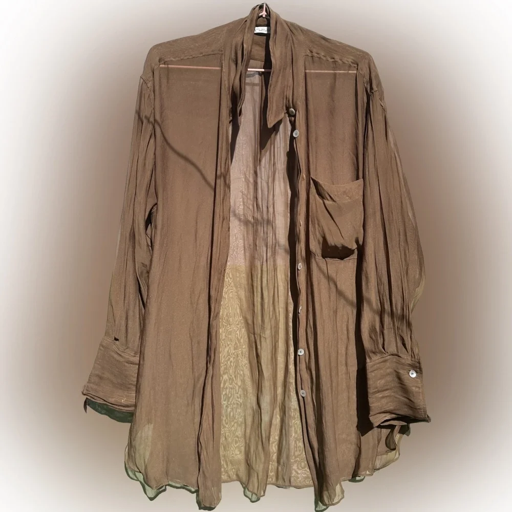 ZARA semi sheer shirt - Picture 3 of 14